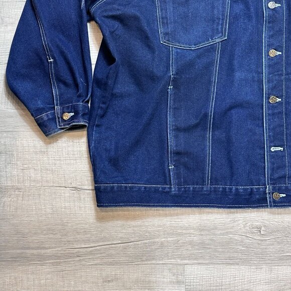 Vintage Knockout Blue Jean Denim Jacket Men's Big & Tall Size 5XL Cotton Blend - Picture 3 of 10